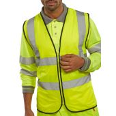 HI VIZ WAISTCOAT ZIP FASTENED